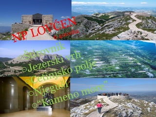 NP LOVĆEN
6 4000ha
oŠtirovnik
oJezerski vrh
oCetinjsko polje
oNjeguši
o“Kameno more”
 