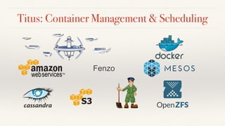 Titus: Container Management & Scheduling
Fenzo
 