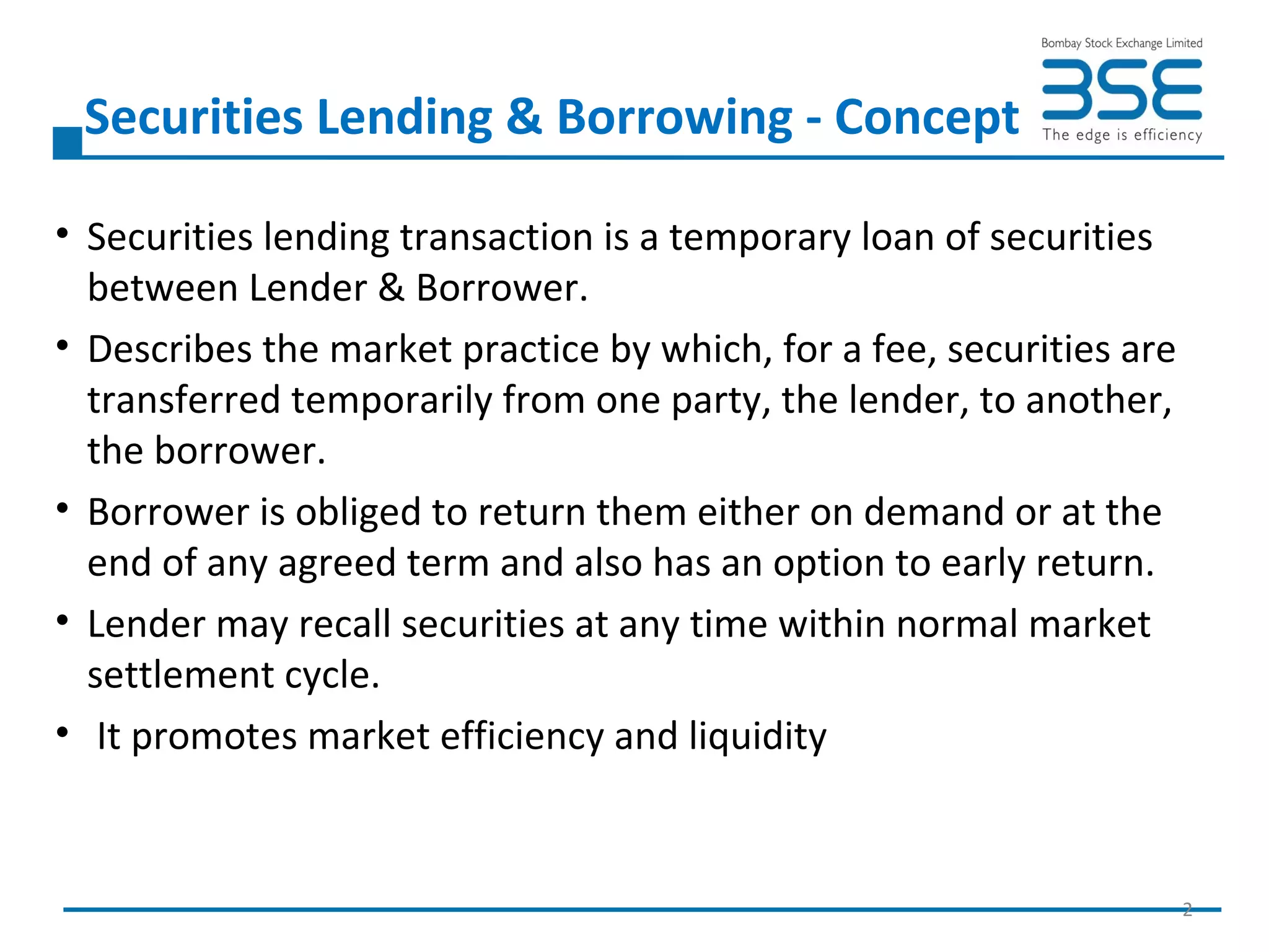Securities Lending Example What is Securities Lending and Borrowing? | PPT