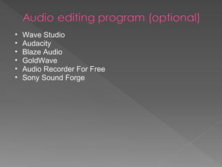Wave Studio Audacity Blaze Audio GoldWave Audio Recorder For Free Sony Sound Forge 
