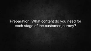#SLCHUG
Preparation: What content do you need for
each stage of the customer journey?
 