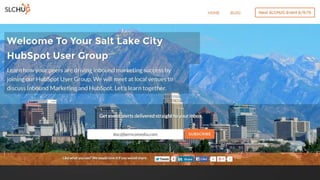 #SLCHUG
Cool Stuff
• Welcome to the launch of SLC HUG
• Our goal and charter
• Volunteers encouraged
 