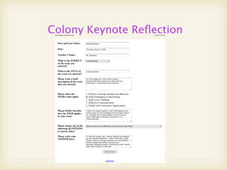 Student Led Conference - Amanda