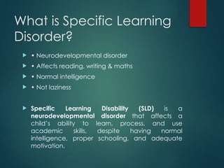 Despite Learning SLD 15 Dec 2025.pptx Speific Learning Disabilities | PPTX