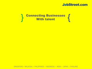 Connecting Businesses
        }          With talent                               {




SINGAPORE • MALAYSIA • PHILIPPINES • INDONESIA • INDIA • JAPAN • THAILAND
 