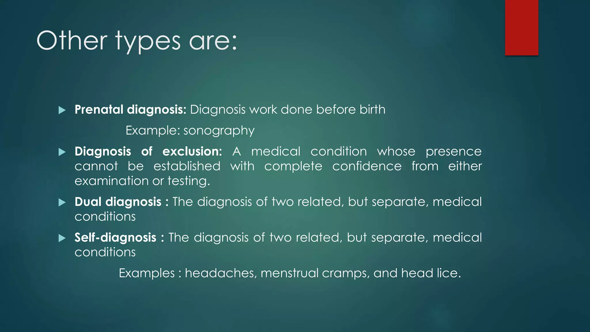 diagnosis and types of diagnosis | PPTX | Diseases and Conditions ...