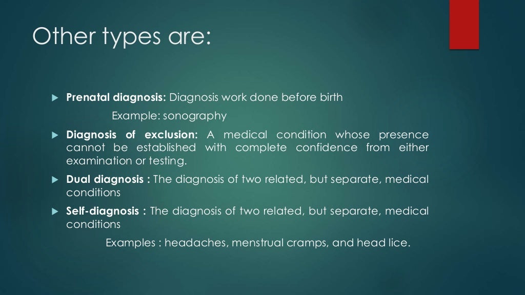 diagnosis and types of diagnosis