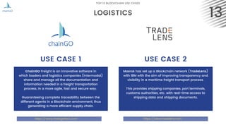 TOP 13 • Blockchain Use Cases | PDF