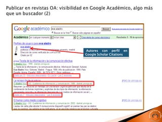 Autores con perfil en
Google Scholar Citations
 