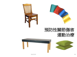 預防性關節傷害
運動治療
2015/2/9 48
 