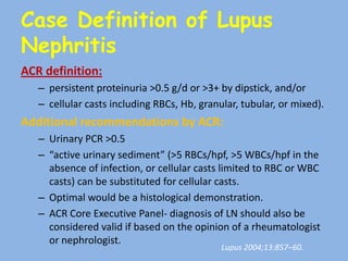SLE: present guidelines and consensus | PPTX