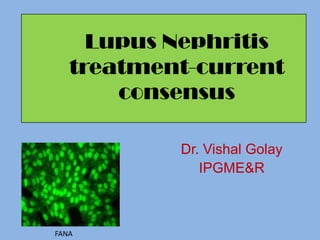Lupus Nephritis
   treatment-current
       consensus

           Dr. Vishal Golay
              IPGME&R



FANA
 