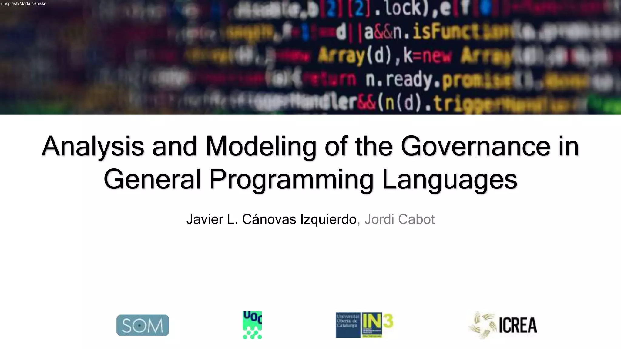 Analysis and Modeling of the Governance in General Programming ...