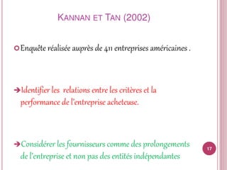 Sélection et classement fournisseurs