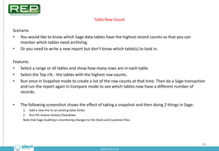 Report Usage

Scenario
• You would like to know who has been running which reports and when.
• Or a user is having difficu...