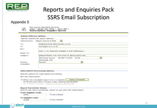 Reports and Enquiries Pack
Appendix 7                         PO Invoice History
 The entry of purchase order invoices cau...