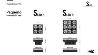 5
CASTALDI LIGHTING
Disipador Disipador
Fijación plana Fijación plana
Pequeño
Para cualquier lugar
 