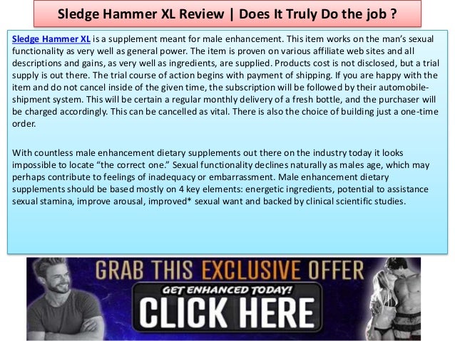 Sledge Hammer Xl - It Helps You To Last For A Longer Period Of Time Sledge Hammer Xl - It Helps You To Last For A Longer Period Of Time