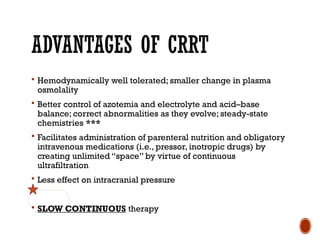 SLED vs CRRT.pptx comparing the two modalities | PPTX