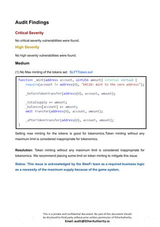 SleeFi Protocol – Smart Contract Security Audit Report by ...