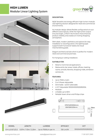 Sleek Black Modular Linear LED Light in Perth | PDF