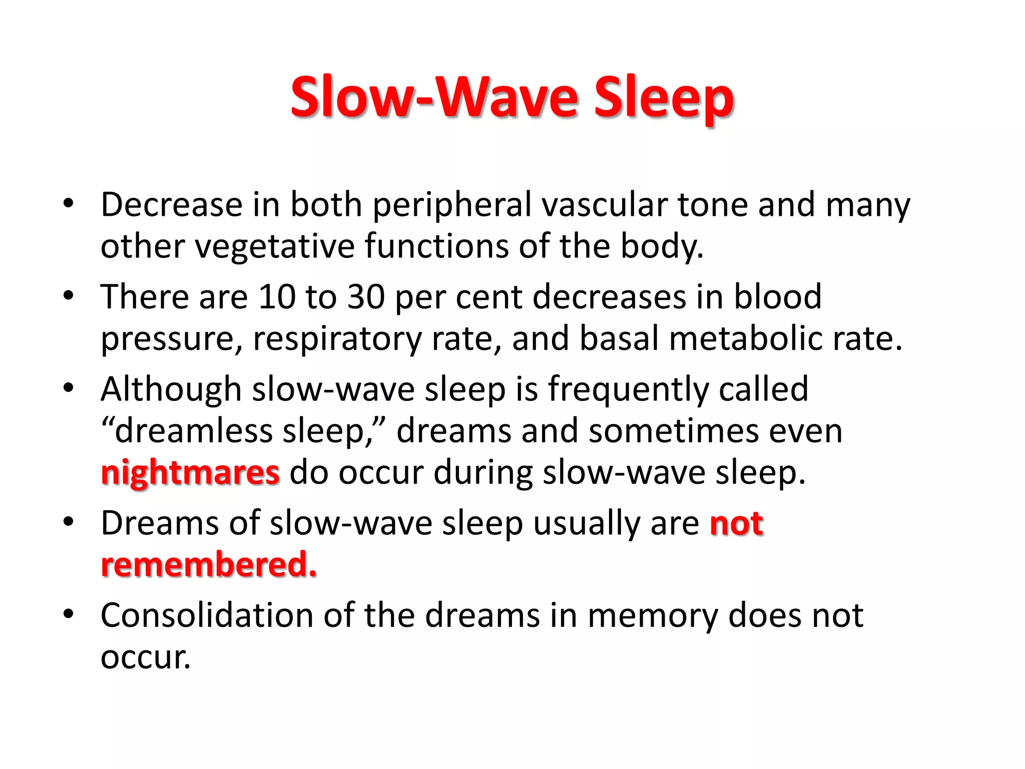 Physiology of Sleep and its correlation with EEG waves | PPTX