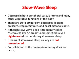 Physiology of Sleep and its correlation with EEG waves | PPTX