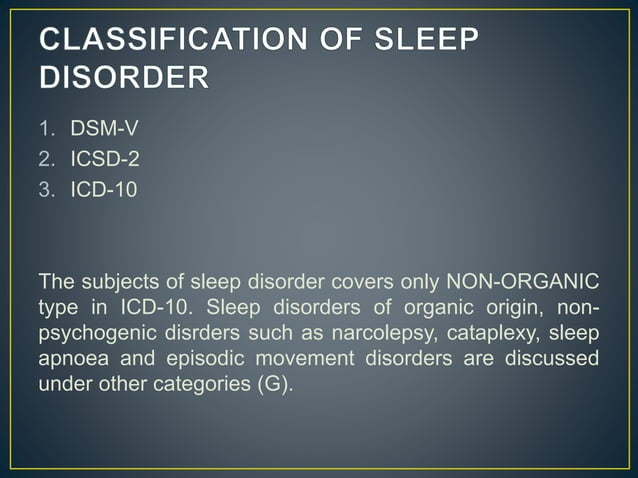Sleep wake disorders | PPTX