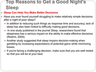 Sleep after learning can enhance your memory | PPTX