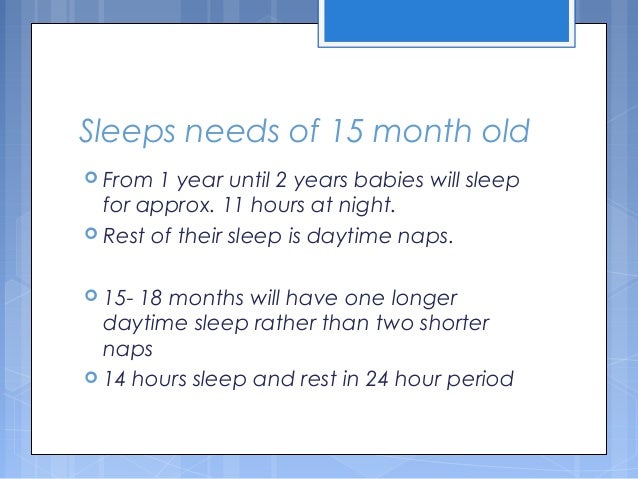 15 month old sleep