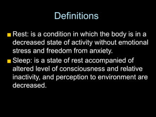 Nursing care for sleep and rest issue.pptx
