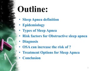 Sleep apnea in dentistry and Orthodontics | PPTX