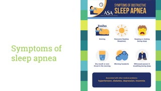 Symptoms of
sleep apnea
11
 