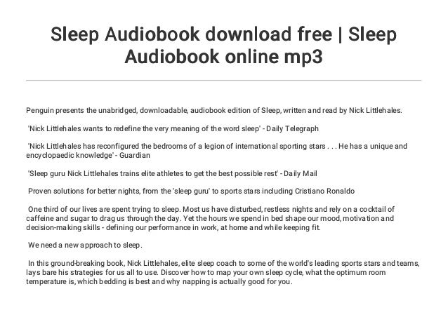 Sleep Audiobook Download Free Sleep Audiobook Online Mp3 Sleep Audiobook Download Free Sleep Audiobook Online Mp3