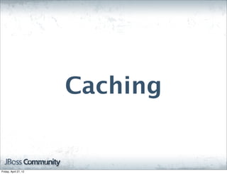 Caching


Friday, April 27, 12
 