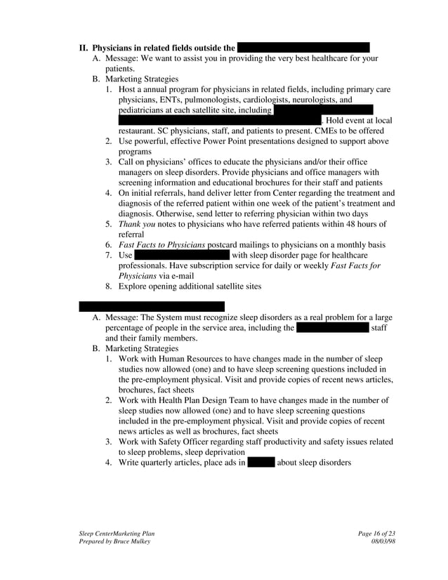 Sample Marketing Plan