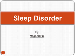 By
Nagaraju B
Sleep Disorder
•1
 