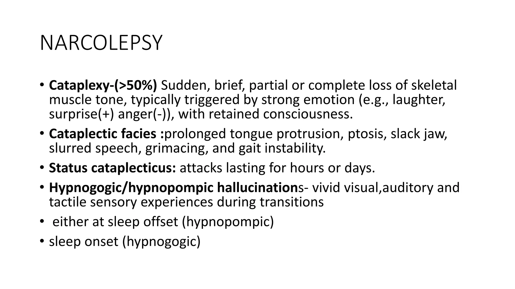 Status Cataplecticus Common sleep disorders in children | PPTX