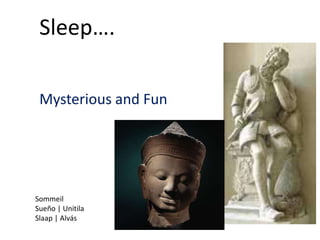 Sleep….

 Mysterious and Fun




Sommeil
Sueño | Unitila
Slaap | Alvás
 