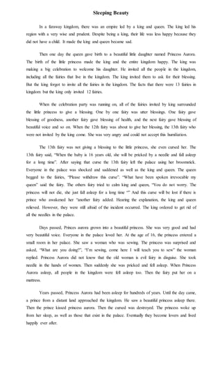 Sleeping beauty PDF