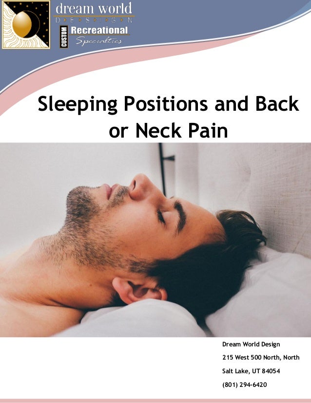 good sleep positions for neck