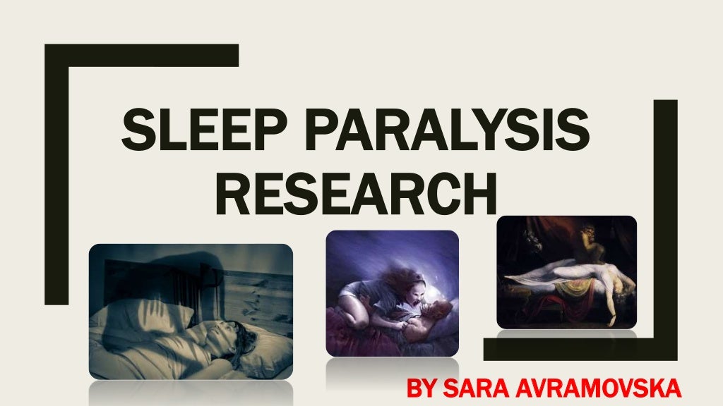 research work on sleep paralysis