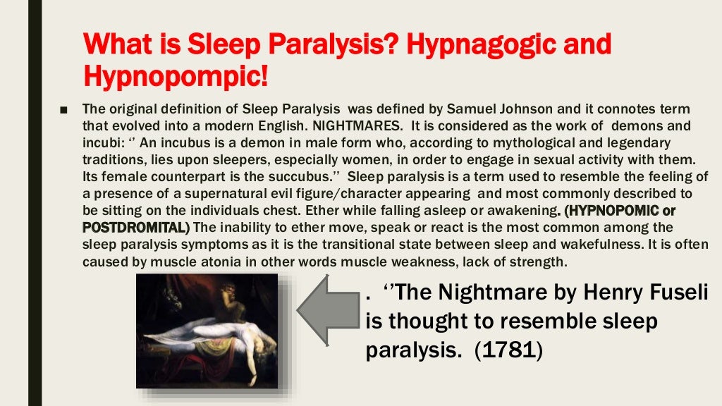 research work on sleep paralysis