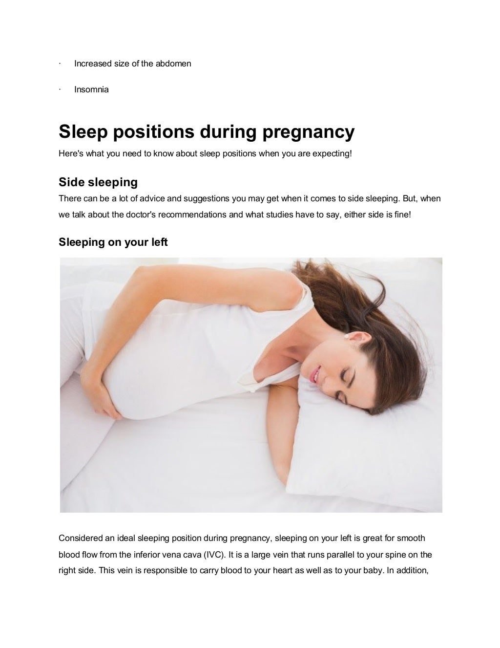 Sleep position during pregnancy everything you need to know