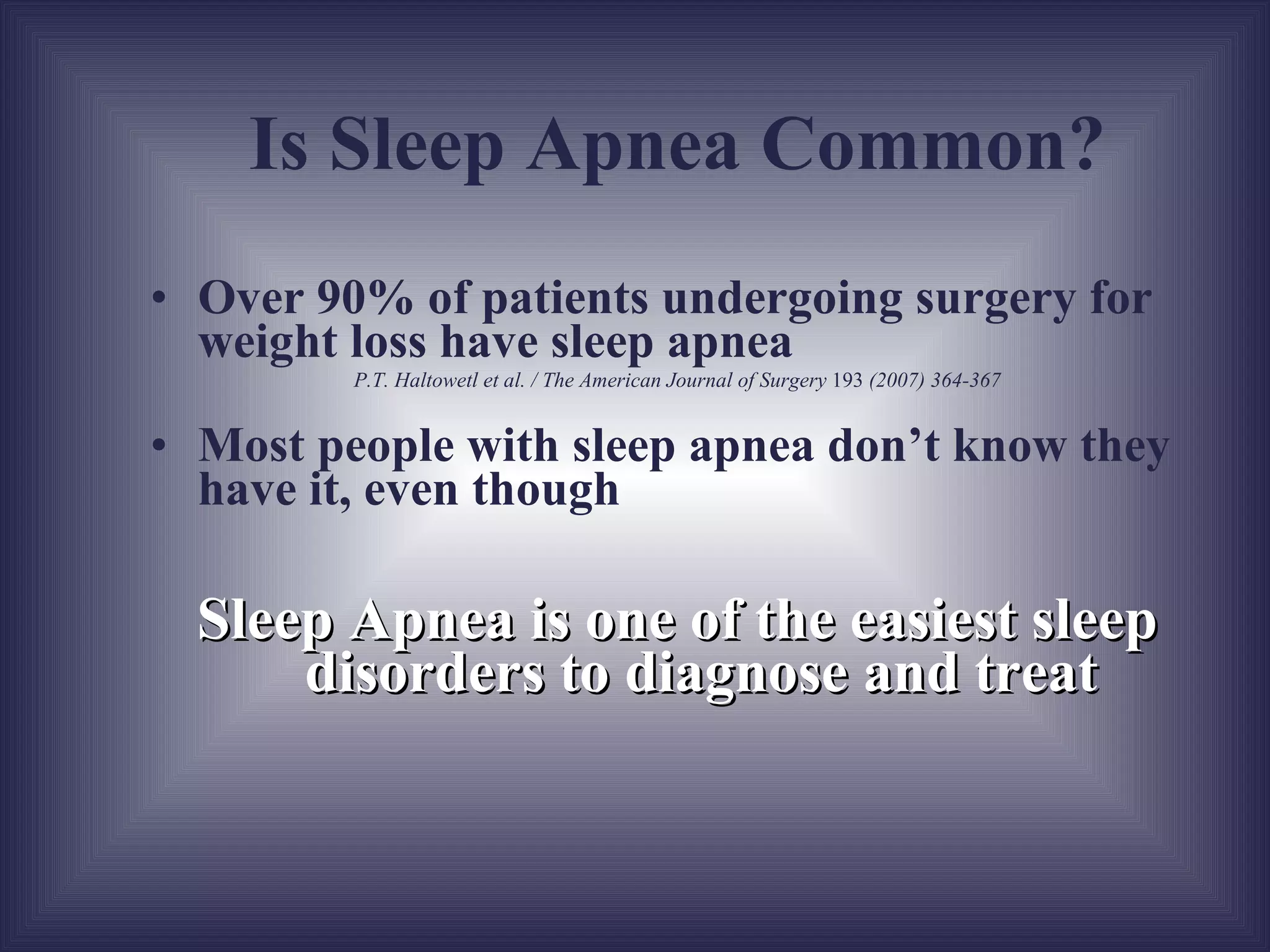 Sleep Apnea Symptoms Nighttime Snoring Choking Gasping Restless Sleep Frequent Urination Daytime Sleepiness Fatigue  Increased Accidents Poor Concentration Poor Job Performance 