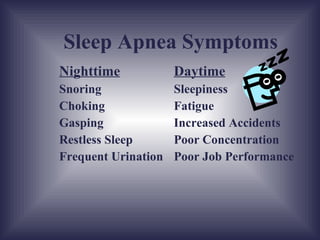 Is Sleep Apnea Common? Over 90% of patients undergoing surgery for weight loss have sleep apnea P.T. Haltowetl et al. / The American Journal of Surgery  193  (2007) 364-367 Most people with sleep apnea don’t know they have it, even though Sleep Apnea is one of the easiest sleep disorders to diagnose and treat 