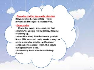 Sleep stages and disorder | PPTX
