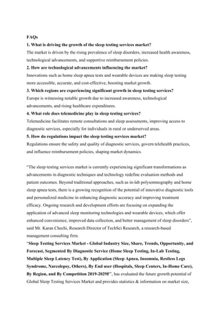 Curated visual reference: Fresh Look at Sleep Testing Services Market Unveiling Competition Size And Robust