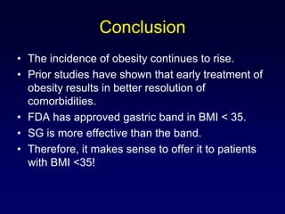 Sleeve gastrectomy in patients with bmi | PPTX