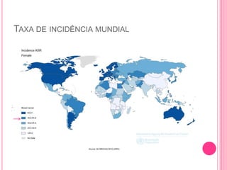TAXA DE INCIDÊNCIA MUNDIAL
 